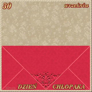 Otwierająca się różowa koperta na dzień chłopaka